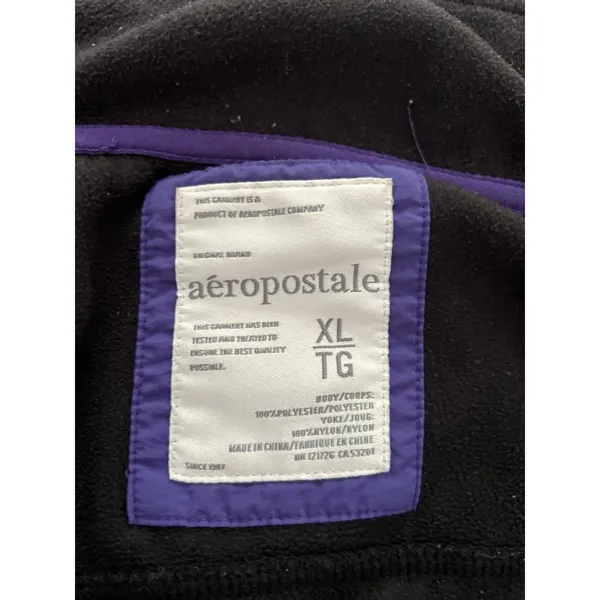 Aeropostale Y2K women's‎ Black fleece jacket size XL - Image 9