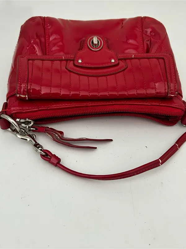 Coach Poppy Gloss Red Mini Purse - Image 8