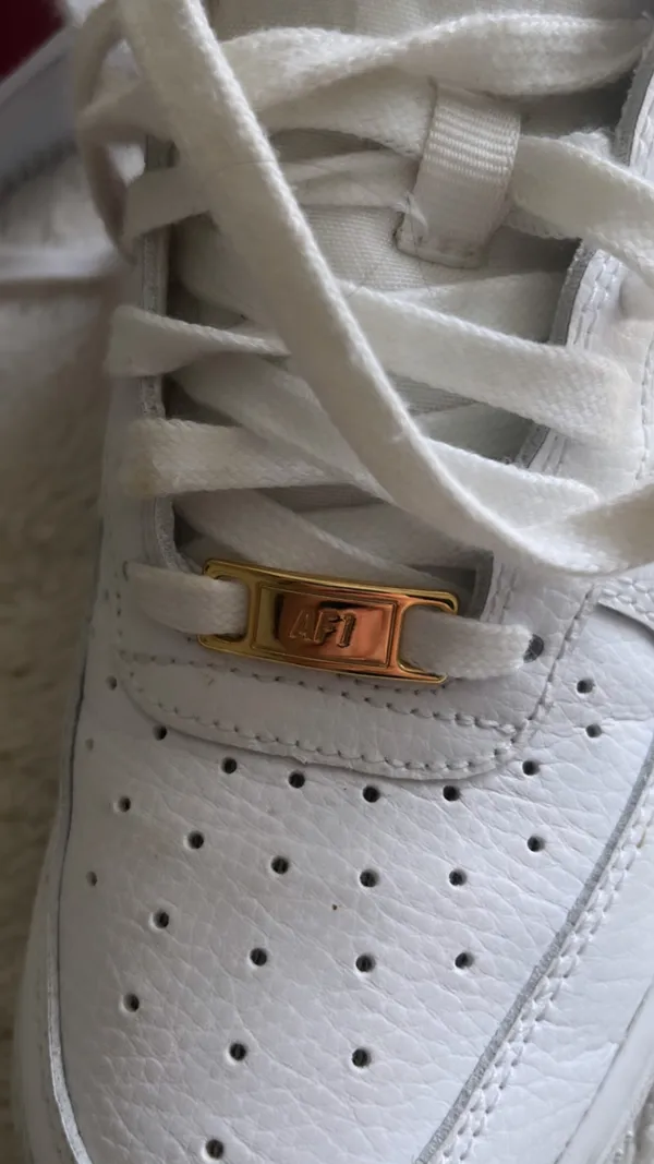 Nike Red White And Gold  Air Force 1s - Image 4