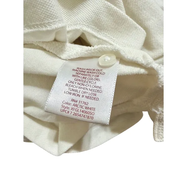 Faded Glory Womens Arctic‎ White Short Sleeve Polo Shirt XXL 20 XFGL14060SO - Image 6