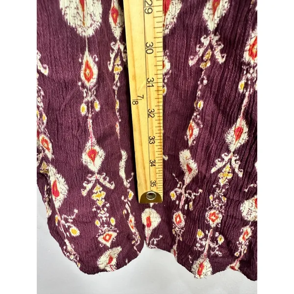 Knox Rose M Purple Boho Ikat‎ Print Crinkle Shift Dress Dark Romantic Grunge - Image 5