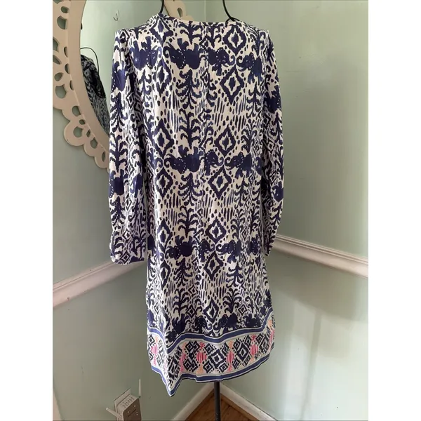 LILLY PULITZER Ocean Ridge cotton roll tab‎ sleeve shift dress Medium - Image 6