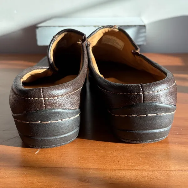 Browns Landing Amy Dark Brown Leather Mules Clogs Shoes‎ Womens 8M FL423-26 - Image 5
