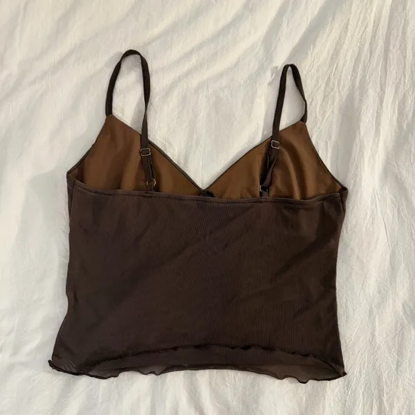 Edikted mesh crop top brown - Image 2