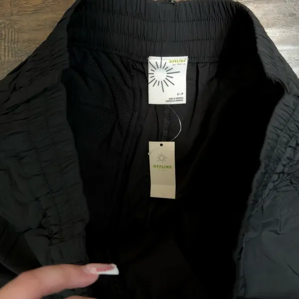 Aerie Offline On The Move‎ Oversized Trouser Small New With Tags Black - Image 3