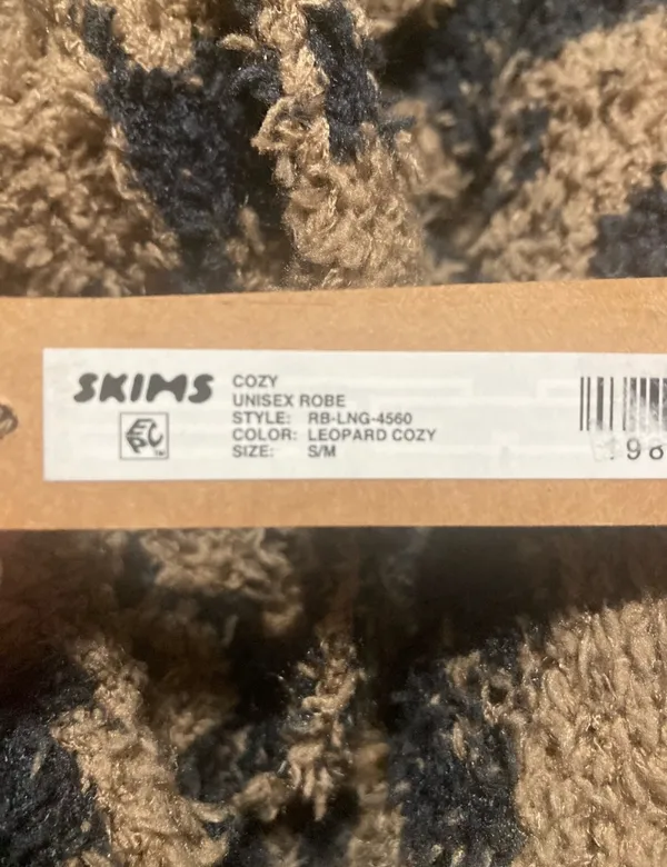 SKIMS Leopard Cozy Knit Long Robe M - Image 5