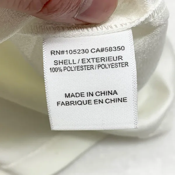Joie Tie Neck Halter Shift Dress‎ Womens Size S Ivory White Mini Cocktail Crepe - Image 7