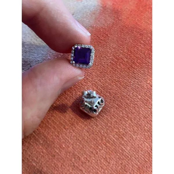 925 Sterling Silver lot e31 stud purple amazing unique - Image 6