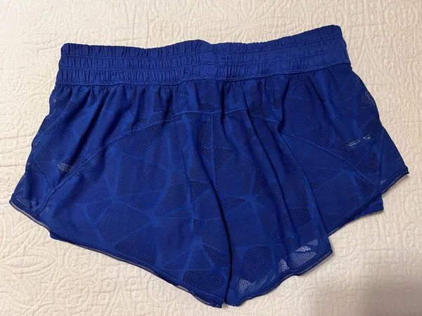 LULULEMON City Sky Run By Short Women's Size 10 Lined Mesh Harbor Blue Excellent - Image 2