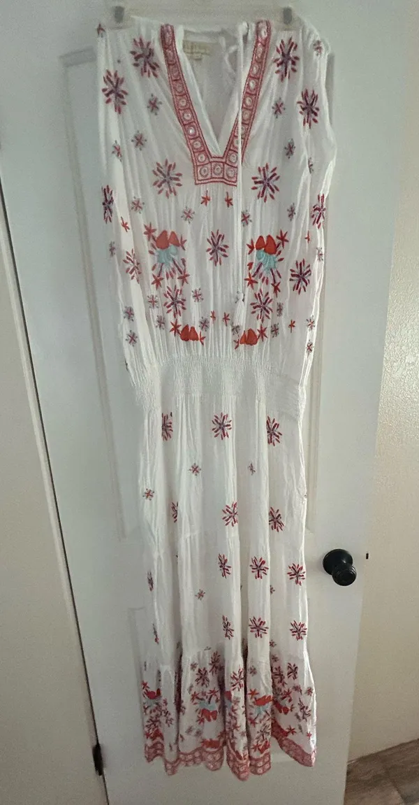 Ruby Yaya Smocked Waist Boho Mixed Print Dress - Image 3