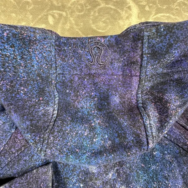 Lululemon Scuba Hoodie Full Zip Galaxy Cosmic Blue Purple Fleece Sz 8 Kangaroo - Image 15