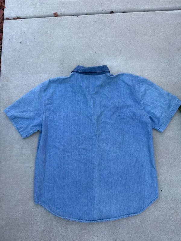 Vintage 90's Teddi Teachercore Cottagecore Blue Cotton Button-up Women's Petite - Image 4