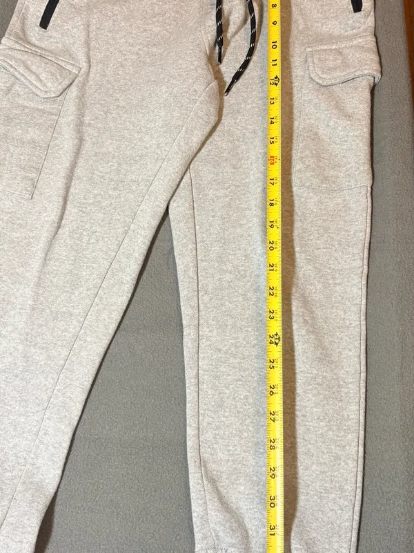 Women's Light Gray Drawstring Jogger Pants Size M - Image 9