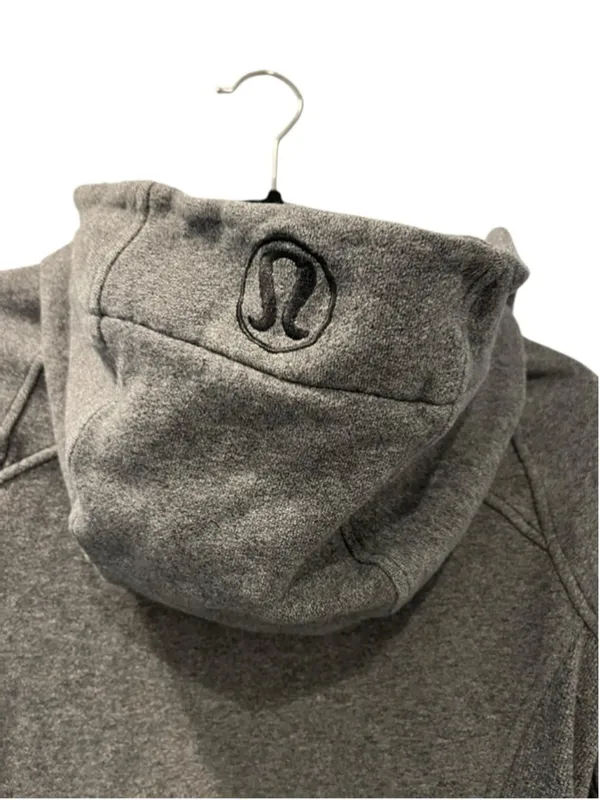 Lululemon Scuba Full Zip Hoodie Classic Fit Heathered Gray Jacket Size 4 Stretch - Image 10
