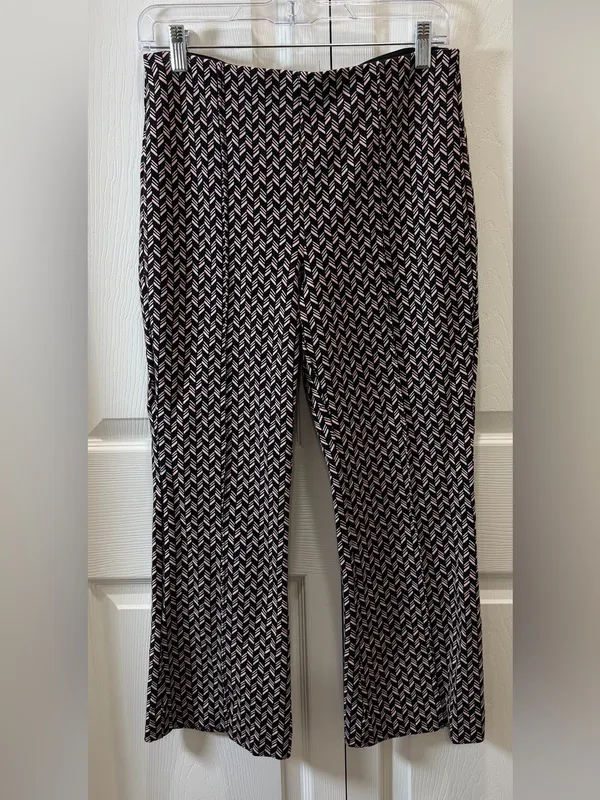 Anthropologie Maeve Margot Kick-Flare Cropped Pants M - Image 2