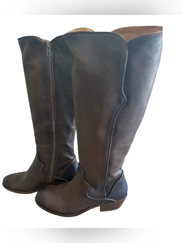 Frye Ladies Carson Piping Chocolate Tall Western Boots FR41360-CHOC, 7.5, NWOT - Image 4