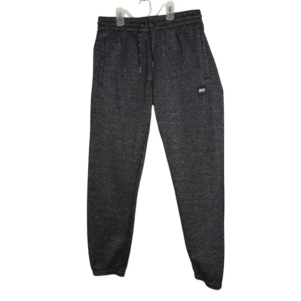 Women's Charcoal Heather Jogger Sweatpants XS Drawstring Athletic Lounge Pants - Image 2