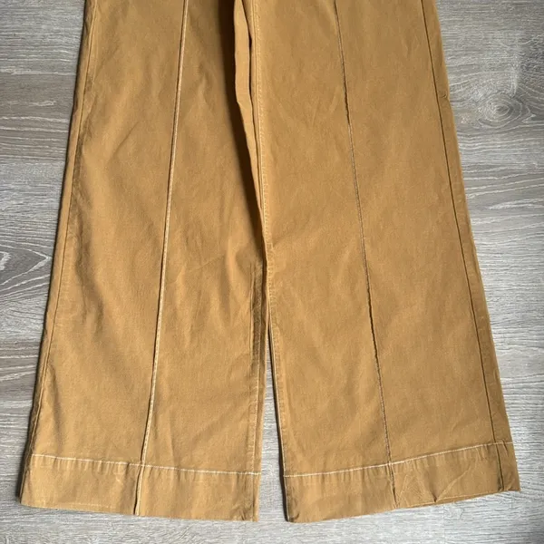 Anthropologie Maeve Contrast Stitch High-Rise Wide-Leg Pants 2 - Image 7