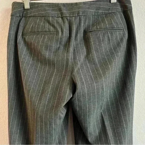 Banana Republic Women’s Gray Wool Lined‎ Stretch Pinstripe Dress Trouser Pants 6 - Image 4