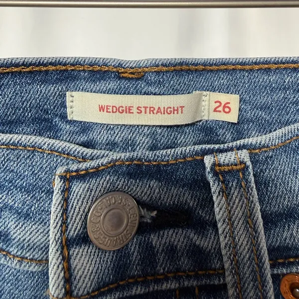Levi's Wedgie Straight Jeans in Jive Sound Blue‎ Size 26 - Image 8
