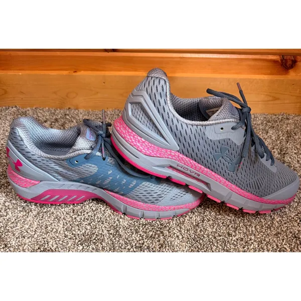 Under Armour HOVR Guardian 2 Womens Gray Pink Running Shoes 3022598-403 Size 12 - Image 2