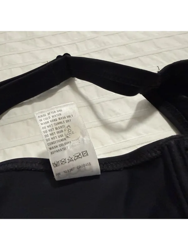 Elomi 36G Essentials Underwire Swim Bikini Bra Top ES7500 Black - Image 7