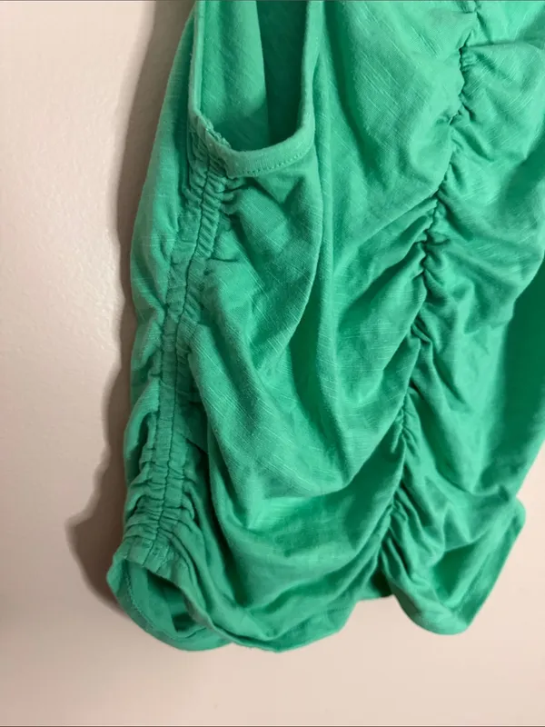 Universal Threads Bright Green Ruched Tank - Image 6