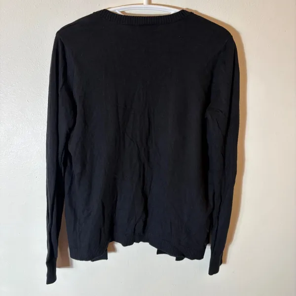 Ann Taylor Black Open Front Cardigan‎ Size Medium - Image 5
