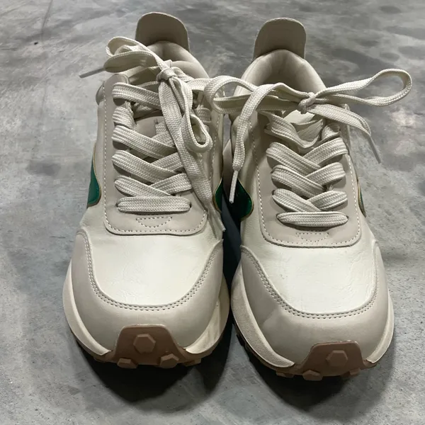 DV by Dolce Vita Braiden womens off white cream green sneakers athletic shoes - Image 3