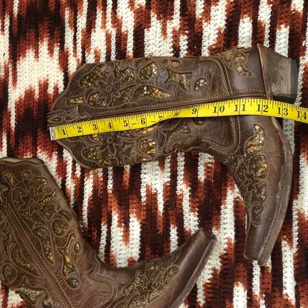 TWISTED X Steppin’out Chocolate Brown Python Inlay Cowboy Cowgirl Western Boots Women 6B - Image 5