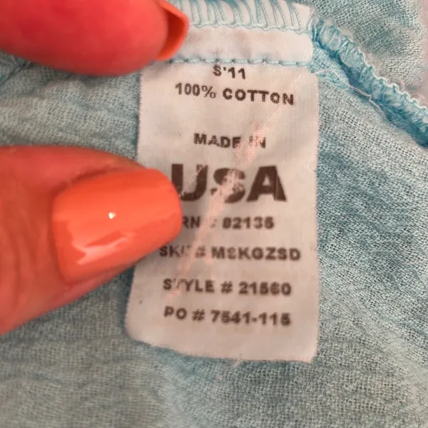 Mary‎ Ellen Clear Water Blue Cotton Gauze 2-in-1 Convertible Skirt Dress XL/XXL - Image 7
