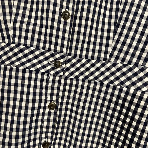 J. Crew Factory Navy & White Gingham Dress, size 12 - Image 2