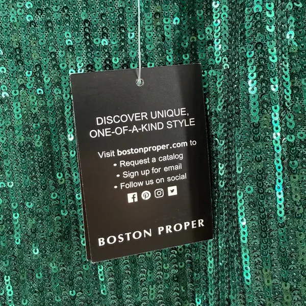 Boston Proper Tank Top Size XXS Sequin Emerald Green Cocktail Holiday Party NWT - Image 6