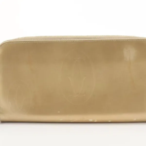 Cartier Happy Birthday Round Zip Long Wallet in gold-colored patent leather - Image 3