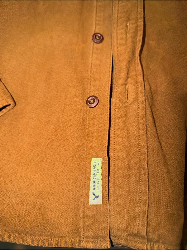American Eagle Corduroy Button-Down Shirt Size Large - Image 4