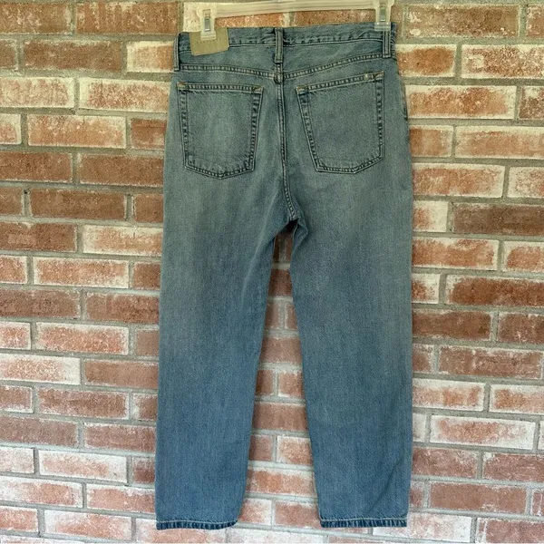 Everlane Summer Slouch Jeans Button Fly Relaxed Straight Women’s 25 Light Wash - Image 6