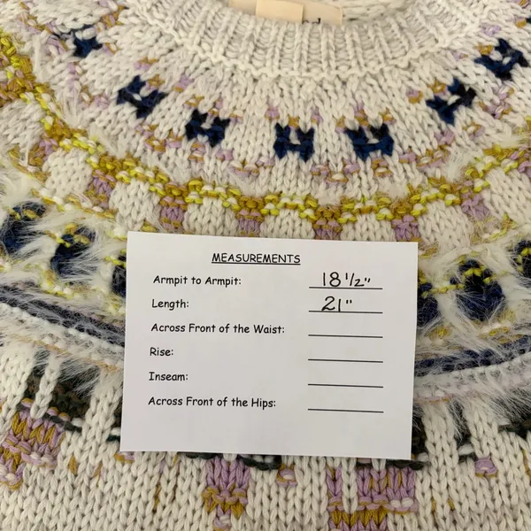 J. CREW x The Reeds Fuzzy Fair Isle Wool Blend Sweater Knitwear Pullover Small - Image 14