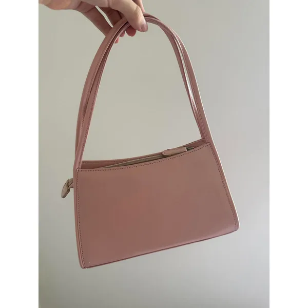 Baby Pink Faux Leather Handbag - Image 2