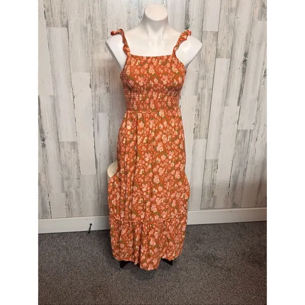 Coco & Sky Floral Smocked Maxi Dress – Ruffle Straps, Tiered Skirt, Boho Cottage - Image 2