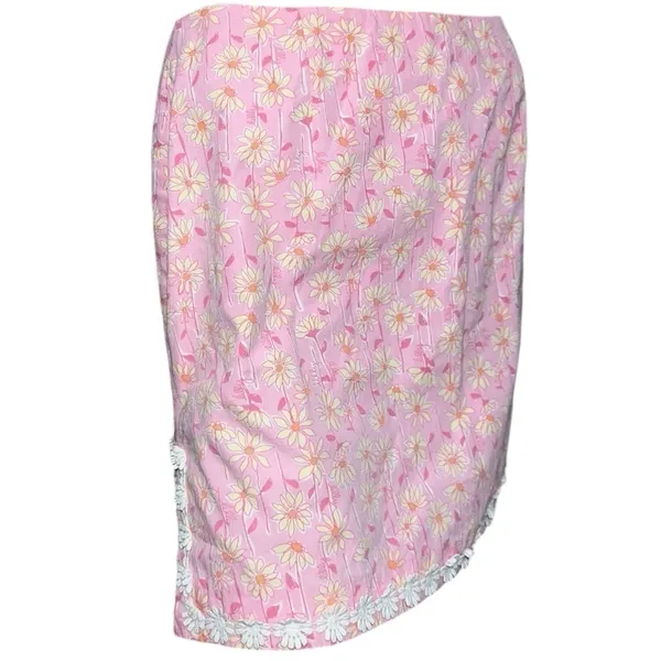 Lilly Pulitzer Vintage White Label Women’s Size 2 Pink Daisy Print Mini Skirt - Image 3