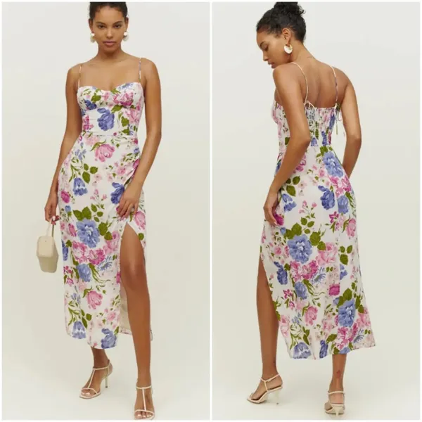 Reformation Kourtney Dress Donna Floral - Image 3