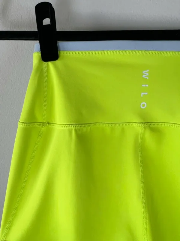 Wilo the Label Colorblock Biker Shorts Neon Lime & Gray Athletic Gym Yoga Medium - Image 7