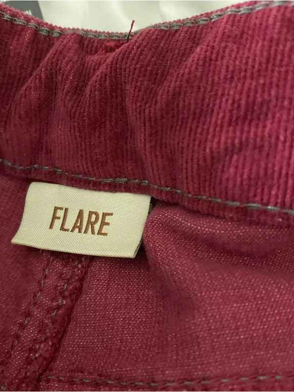Ariat Flare Corduroy Jeans Women’s Size 29R Stretch Denim Western Maroon Wine - Image 7