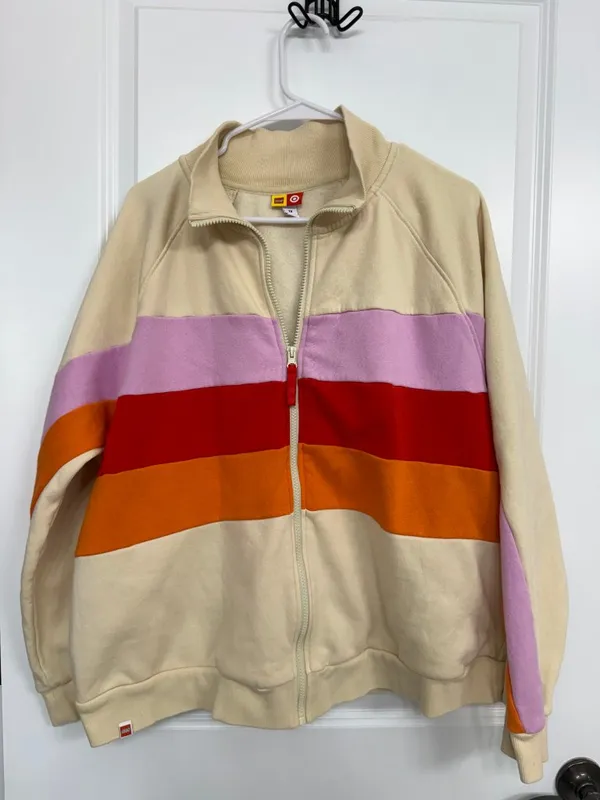 LEGO x Target Cream Colorblock Full Zip Track Jacket Women’s 1X - Image 3