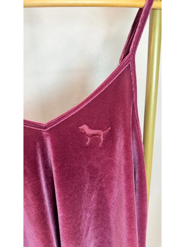 Coquette Y2K NWT Size M Victoria’s Secret Burgundy Velvet - Image 2