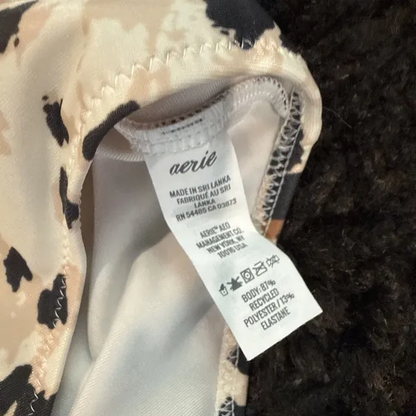 Aerie One Piece Swimsuit M Animal Print Wrap Bow Front Full Coverage - Image 3