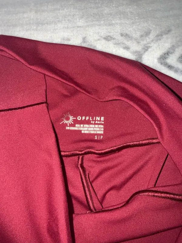 Offline by aerie dark red workout set leggings size S - Image 6