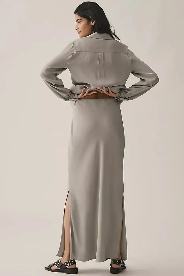 Anthropologie The Tilda Maxi Slip Skirt:Side-Slit Edition, Size XL - Image 5