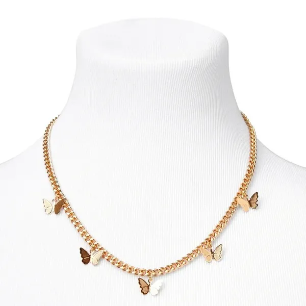 Icing Claire's Gold Butterfly Charm Chain Necklace - Image 2