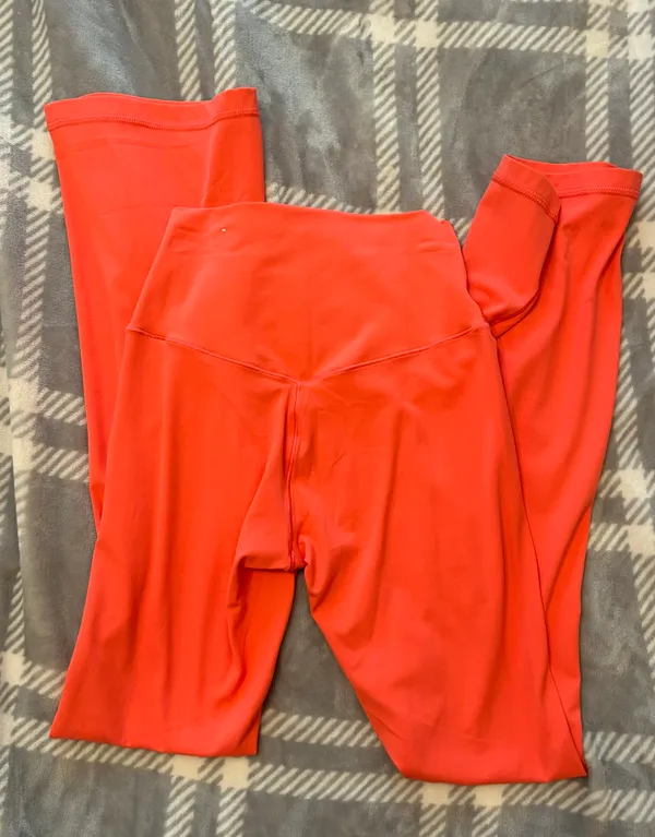 Aerie Coral Pink Flare Leggings - Image 3